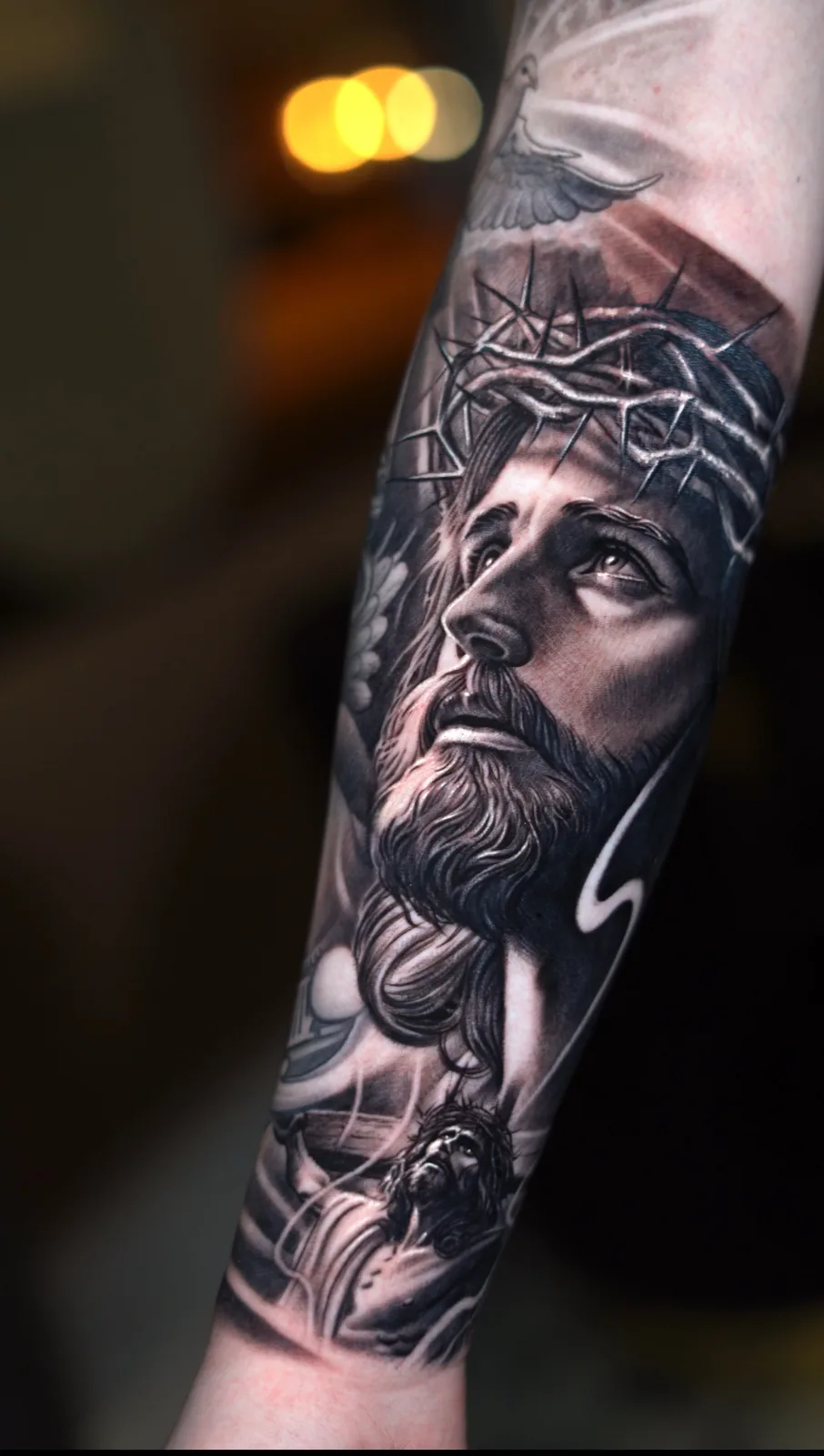 Realistic Tattoo Nürnberg – Jesus Portrait